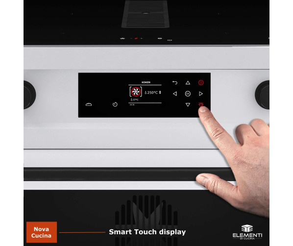 Elementi di Cucina IM9034-WT-IX-B inductie fornuis met afzuiging - wit