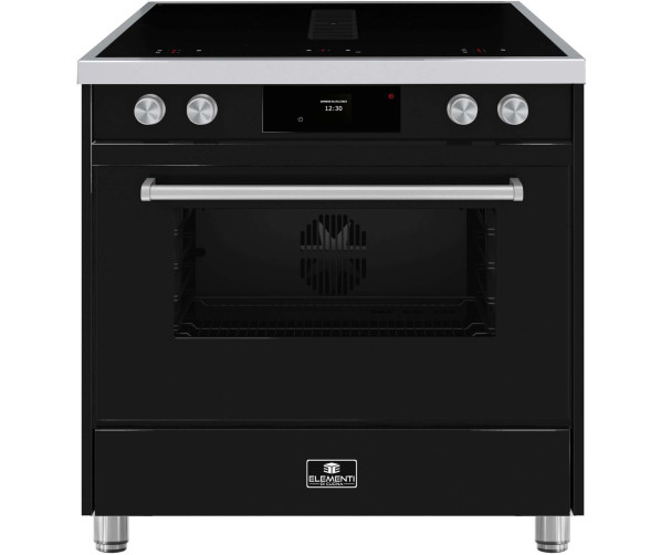 Elementi di Cucina IM9034-ZW-IX-S inductie fornuis met afzuiging - zwart