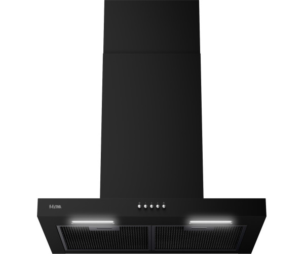 Etna AB360ZT wand afzuigkap - zwart - 60 cm. breed