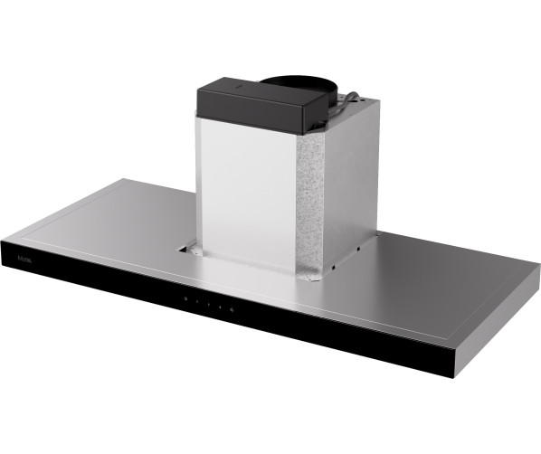 Etna AB791RVS wand afzuigkap - blokline - 90 cm. - rvs