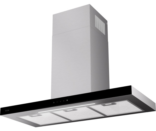 Etna AB791RVS wand afzuigkap - blokline - 90 cm. - rvs