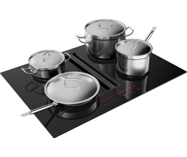 Etna AKI671ZT inbouw inductie kookplaat met afzuiging - 70 cm. breed
