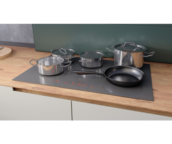 Etna KIF780DS inbouw inductie kookplaat - 80 cm. breed 