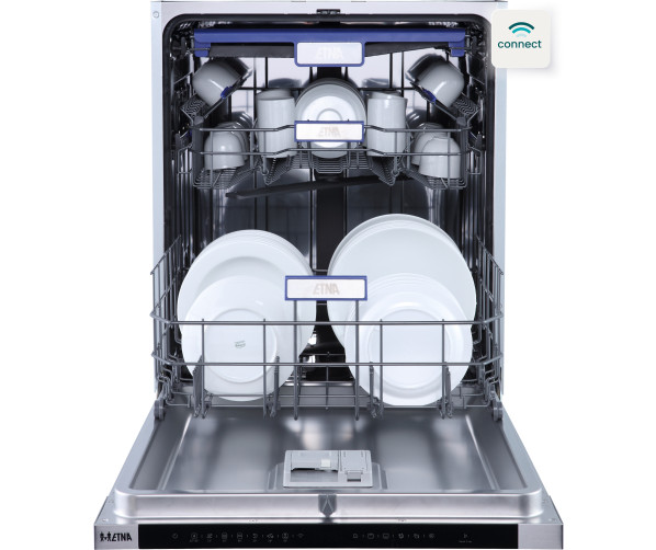 Etna VW743NC stille inbouw vaatwasser met besteklade