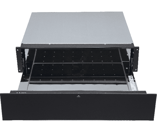 Etna WL14 inbouw warmhoudlade - zwart glas