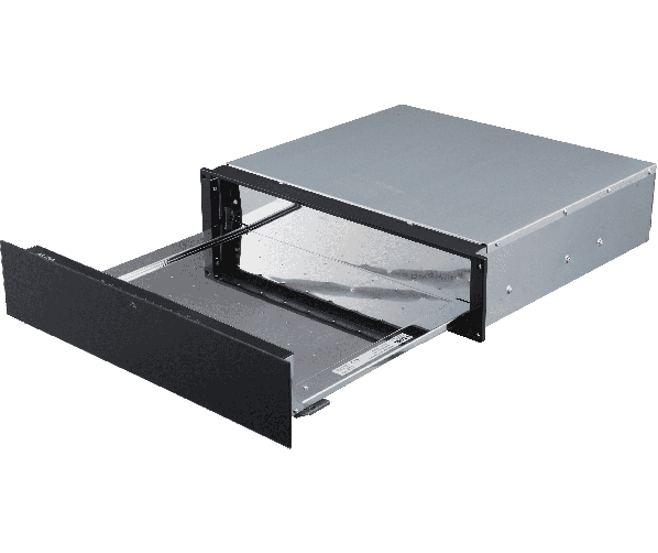 Etna WL14 inbouw warmhoudlade - zwart glas