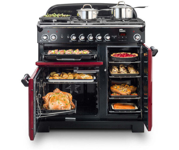 FALCON Classic 90 inductie fornuis cranberry