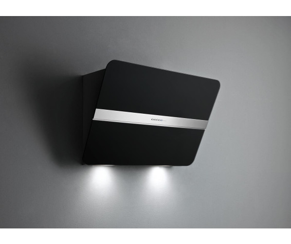 Falmec FLIPP85BL wand afzuigkap - zwart glas - 85 cm breed