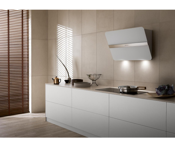 Falmec FLIPP85W wand afzuigkap - wit glas - 85 cm breed
