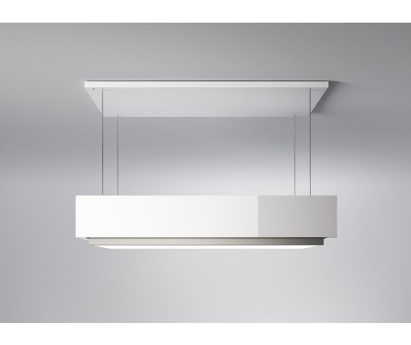 Falmec LEVAN120W eiland afzuigkap - wit glas - 120 cm breed