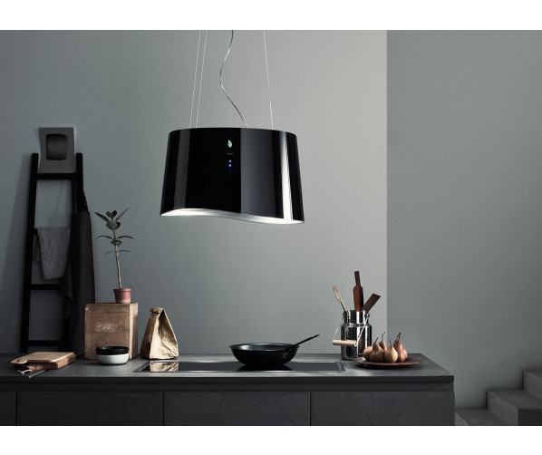 Falmec MAREE66BL eiland afzuigkap - zwart glas - 66 cm breed