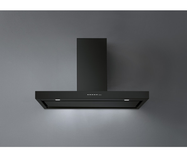 Falmec PLANE90W3BL wand afzuigkap - zwart - 90 cm breed