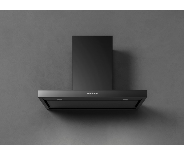 Falmec PLANE90WNBL wand afzuigkap - zwart - 90 cm breed