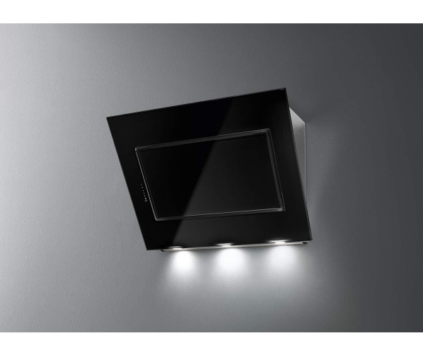 Falmec QUAS80W3BL wand afzuigkap - zwart glas - 80 cm breed