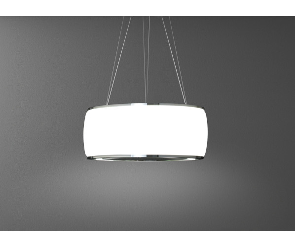 Falmec SOFFIO58W eiland afzuigkap - wit glas - 85 cm breed