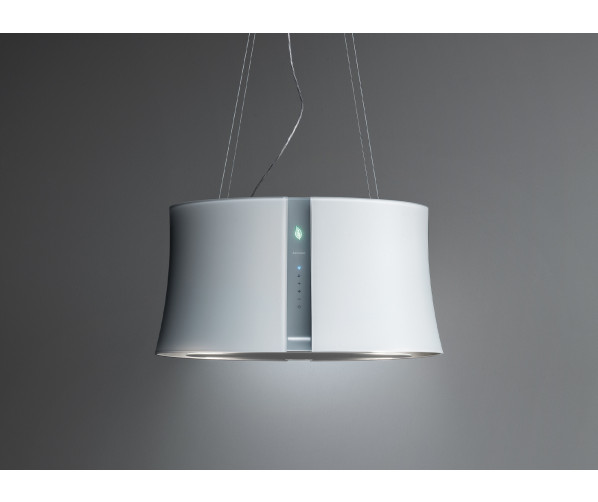 Falmec ZEPHW67W eiland lamp afzuigkap - wit glas - 67 cm breed