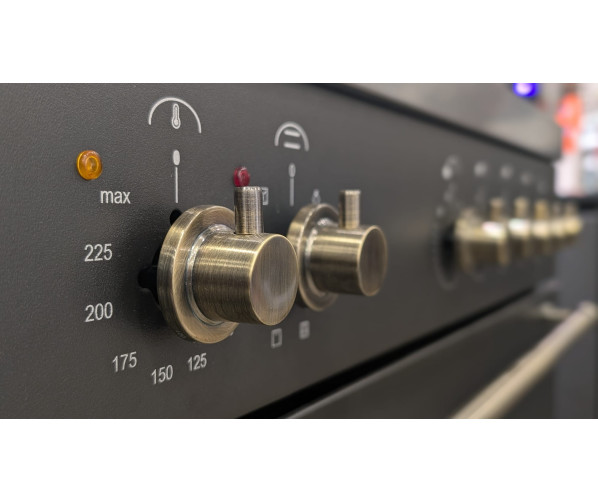 Fratelli VE2960I5FEMANB inductie fornuis - klassiek - antraciet/messing