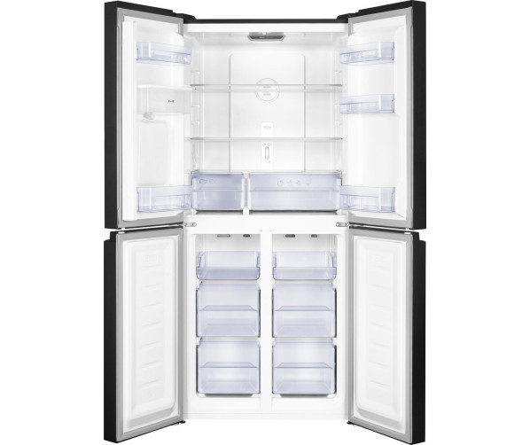 Frilec BONNMD460-WS-150-040CB side-by-side 4-deurs koelkast - blacksteel