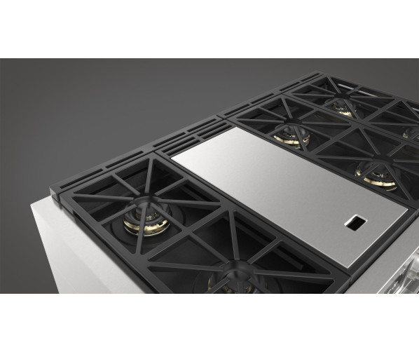 Fulgor Milano FF48EG gas fornuis - 121,6 cm. breed - rvs
