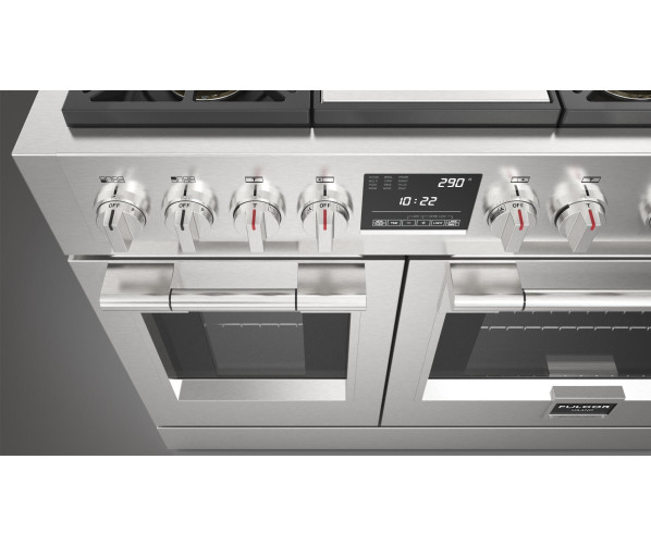 Fulgor Milano FF48EG gas fornuis - 121,6 cm. breed - rvs