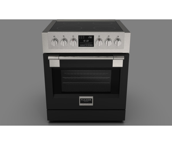 Fulgor Milano FSRC 3004 P MI ED 2F MBK fornuis inductie - zwart - 76,2 cm. breed