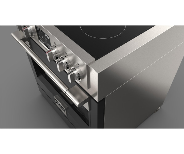 Fulgor Milano FSRC 3004 P MI ED 2F MBK fornuis inductie - zwart - 76,2 cm. breed