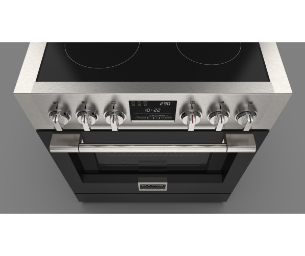 Fulgor Milano FSRC 3004 P MI ED 2F MBK fornuis inductie - zwart - 76,2 cm. breed