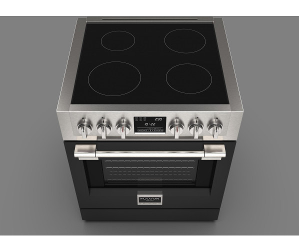 Fulgor Milano FSRC 3004 P MI ED 2F MBK fornuis inductie - zwart - 76,2 cm. breed