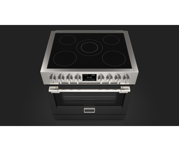 Fulgor Milano FSRC 3605 P MI ED 2F MBK inductie fornuis - zwart - 91,6 cm. breed