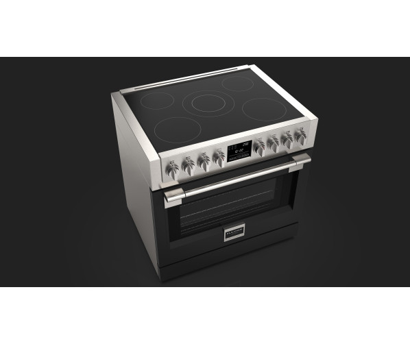Fulgor Milano FSRC 3605 P MI ED 2F MBK inductie fornuis - zwart - 91,6 cm. breed