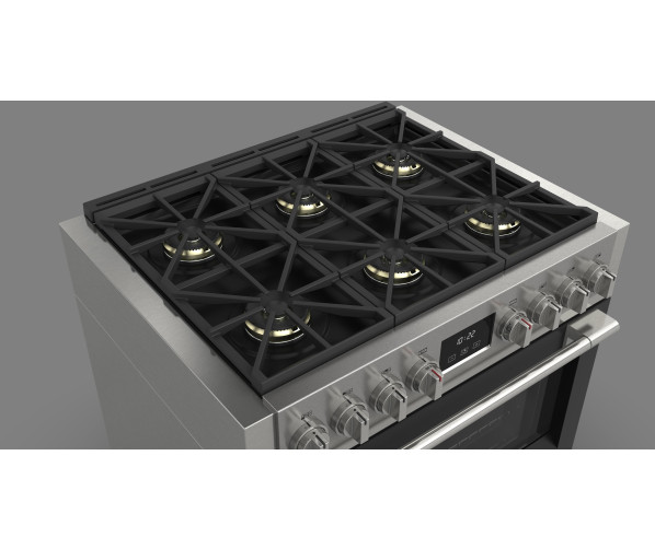 Fulgor Milano FSRC 3606 P MG ED 2F MBK gas fornuis - 91 cm. breed - zwart