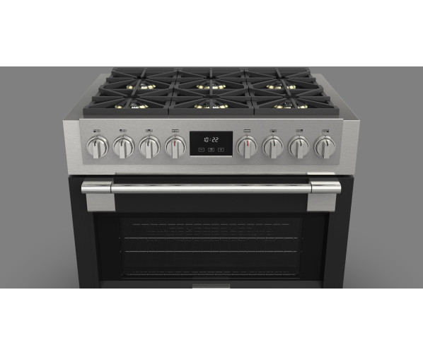Fulgor Milano FSRC 3606 P MG ED 2F MBK gas fornuis - 91 cm. breed - zwart