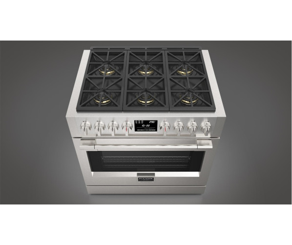 Fulgor Milano FSRC 3606 P MG ED 2F X gas fornuis - 91 cm. breed - rvs