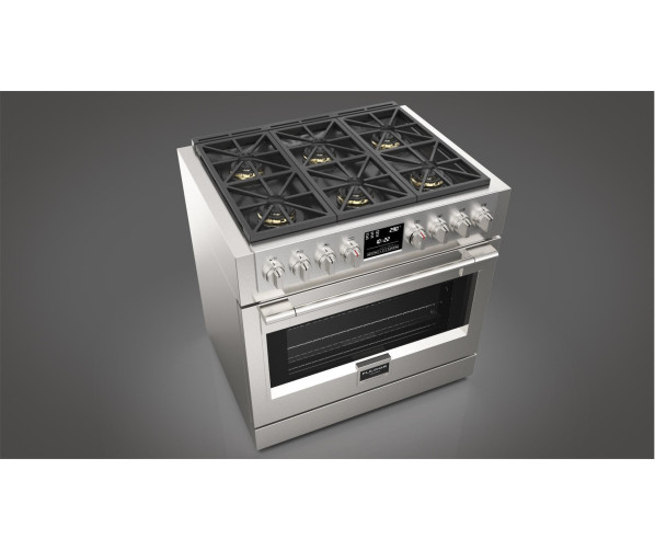 Fulgor Milano FSRC 3606 P MG ED 2F X gas fornuis - 91 cm. breed - rvs