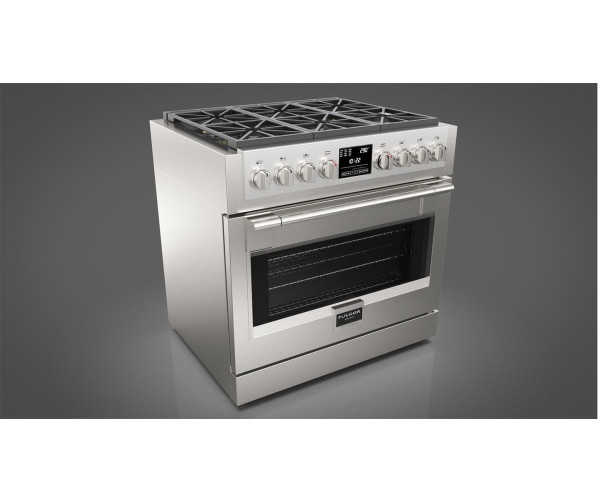Fulgor Milano FSRC 3606 P MG ED 2F X gas fornuis - 91 cm. breed - rvs