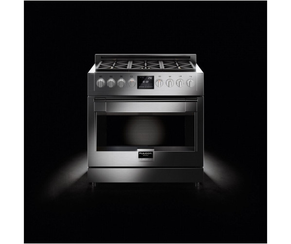 Fulgor Milano FSRC 3606 P MG ED 2F X gas fornuis - 91 cm. breed - rvs