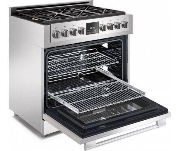 Fulgor Milano FSRC 3606 P MG ED 2F X gas fornuis - 91 cm. breed - rvs