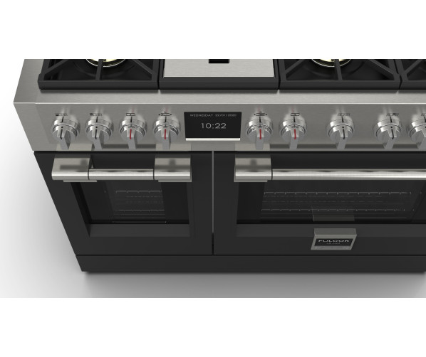Fulgor Milano FSRC 4807 2P MK 2F MBK gas fornuis - 121,6 cm. breed - zwart