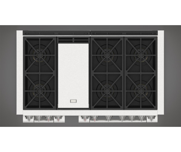 Fulgor Milano FSRC 4807 2P MK 2F X gas fornuis - 121,6 cm. breed - rvs