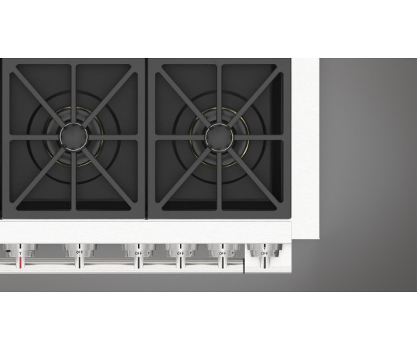 Fulgor Milano FSRC 4807 2P MK 2F X gas fornuis - 121,6 cm. breed - rvs