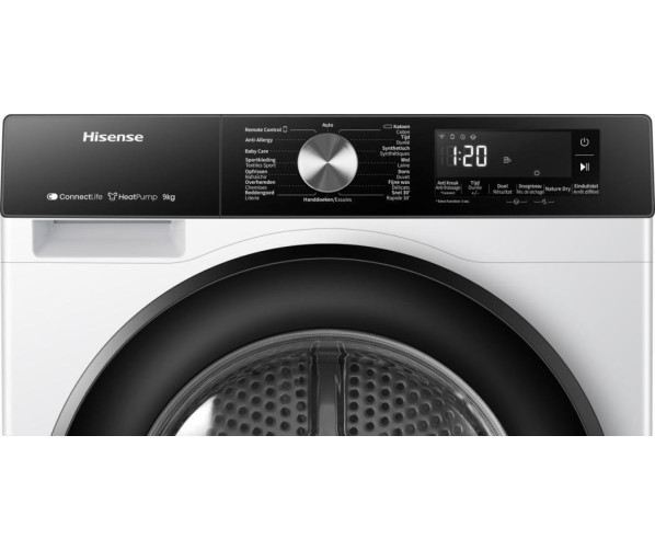 Hisense DH3S802BW3 warmtepomp droger met verwisselbare draairichting deur
