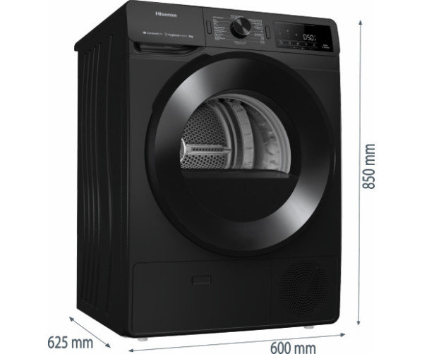 Hisense DH3V800UB/BLX warmtepomp droger - zwart