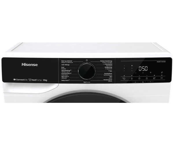 Hisense DH5V13UW warmtepomp droger met 10 kg. trommel en A++