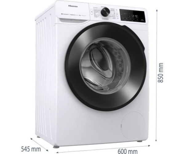 Hisense WF3V843BW/BLX wasmachine met energieklasse A en wifi
