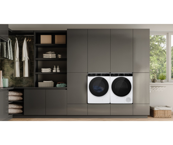 Hisense WF5V163BW wasmachine met wifi, stoomfunctie en 1600 toeren