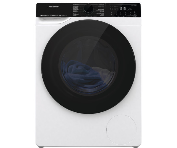 Hisense WF5V863BW wasmachine met WiFi, stoom, 8 kg en 1600 toeren
