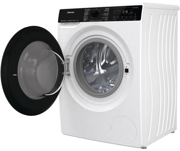 Hisense WF5V863BW wasmachine met WiFi, stoom, 8 kg en 1600 toeren
