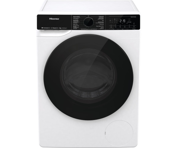 Hisense WF5V863BW wasmachine met WiFi, stoom, 8 kg en 1600 toeren