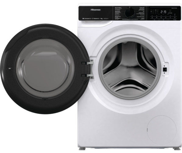 Hisense WF5V943BW/BLX wasmachine met Home Connect en stoom