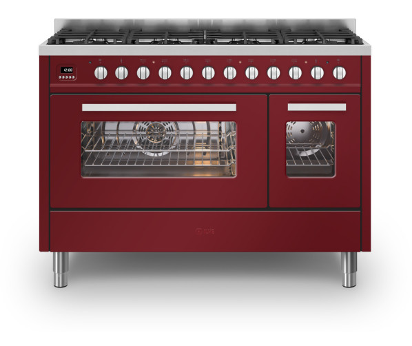 Ilve L128WMP/BU fornuis rood - 120 cm. breed